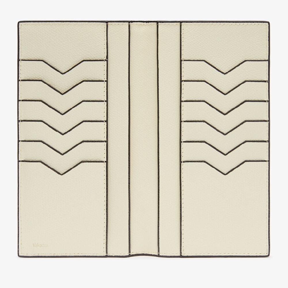 Valextra Portafoglio verticale bifold in Pelle Bianca | Valextra Smaltimento dello stoccaggio