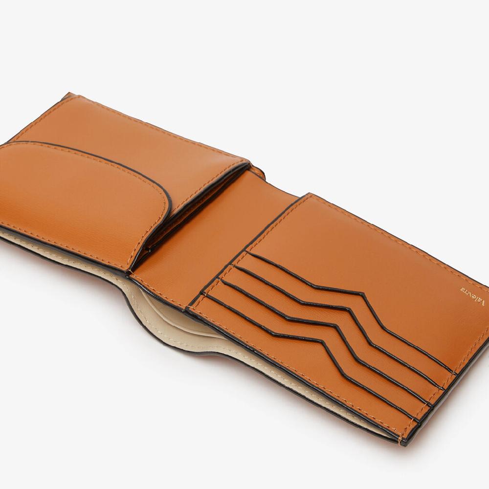 Valextra Portafoglio bifold da Uomo in Pelle Marrone Avana | Valextra Offerta migliore
