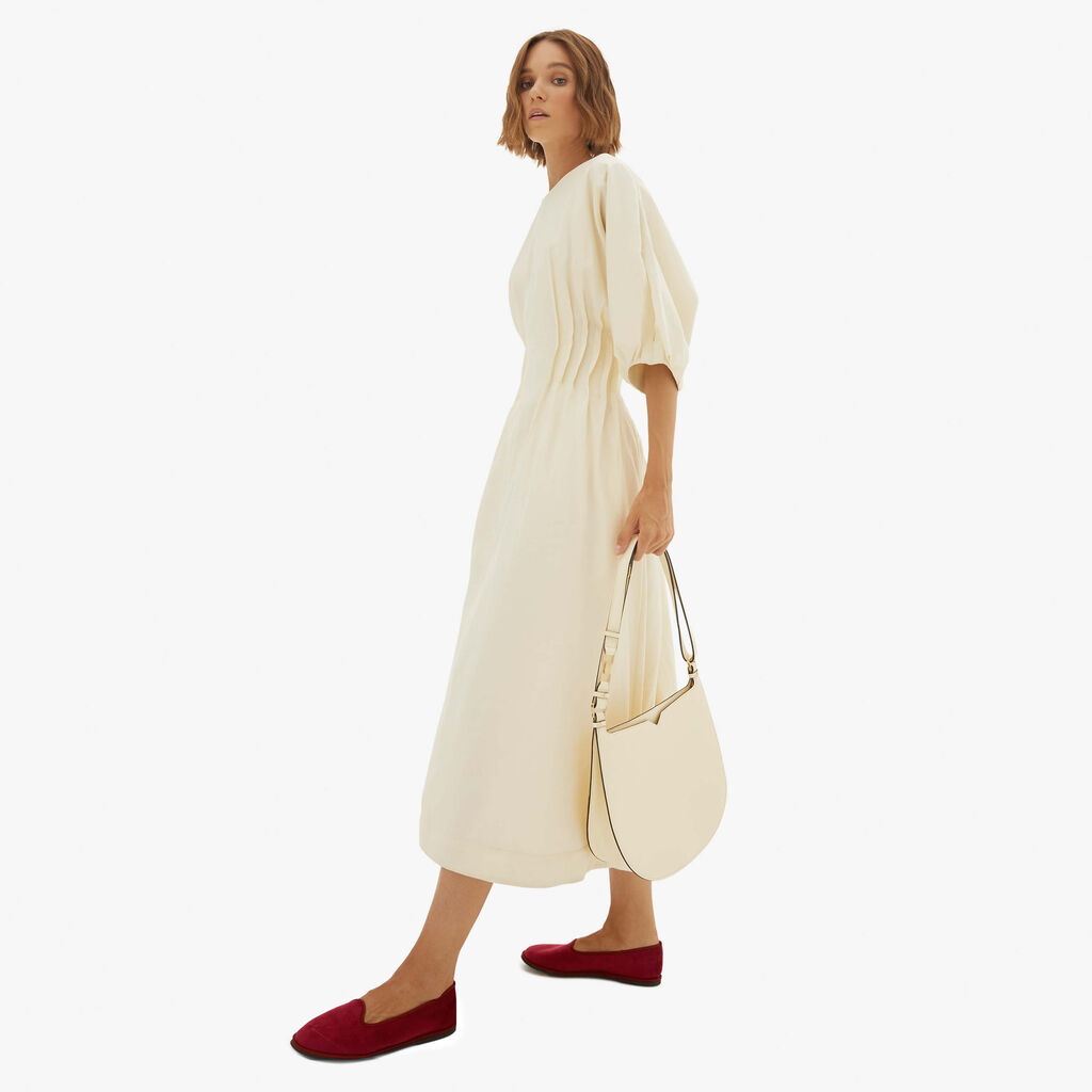 Valextra Borsa a spalla Media in Pelle Bianca | Valextra Hobo Offerta temporanea