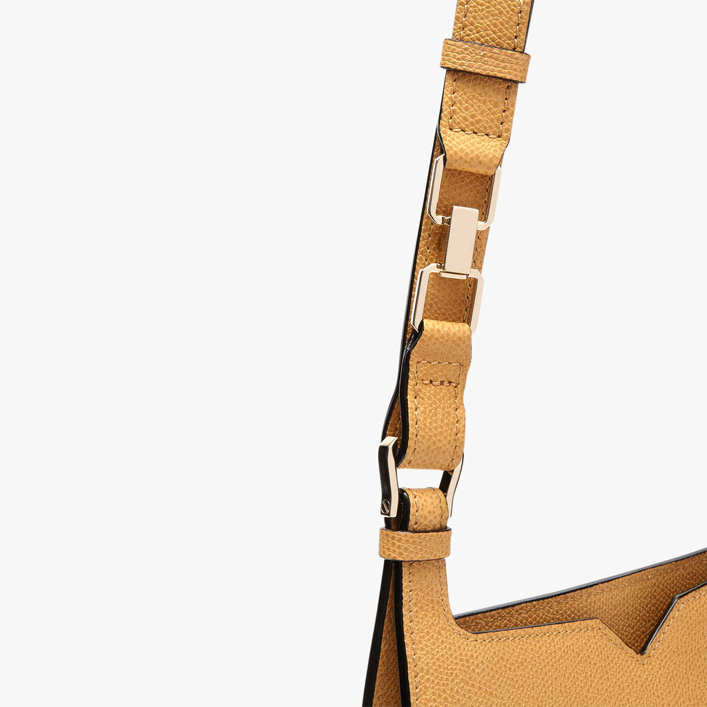 Valextra Borsa a spalla compatta in Pelle Gialla Ambra | Valextra Hobo Lightning offer