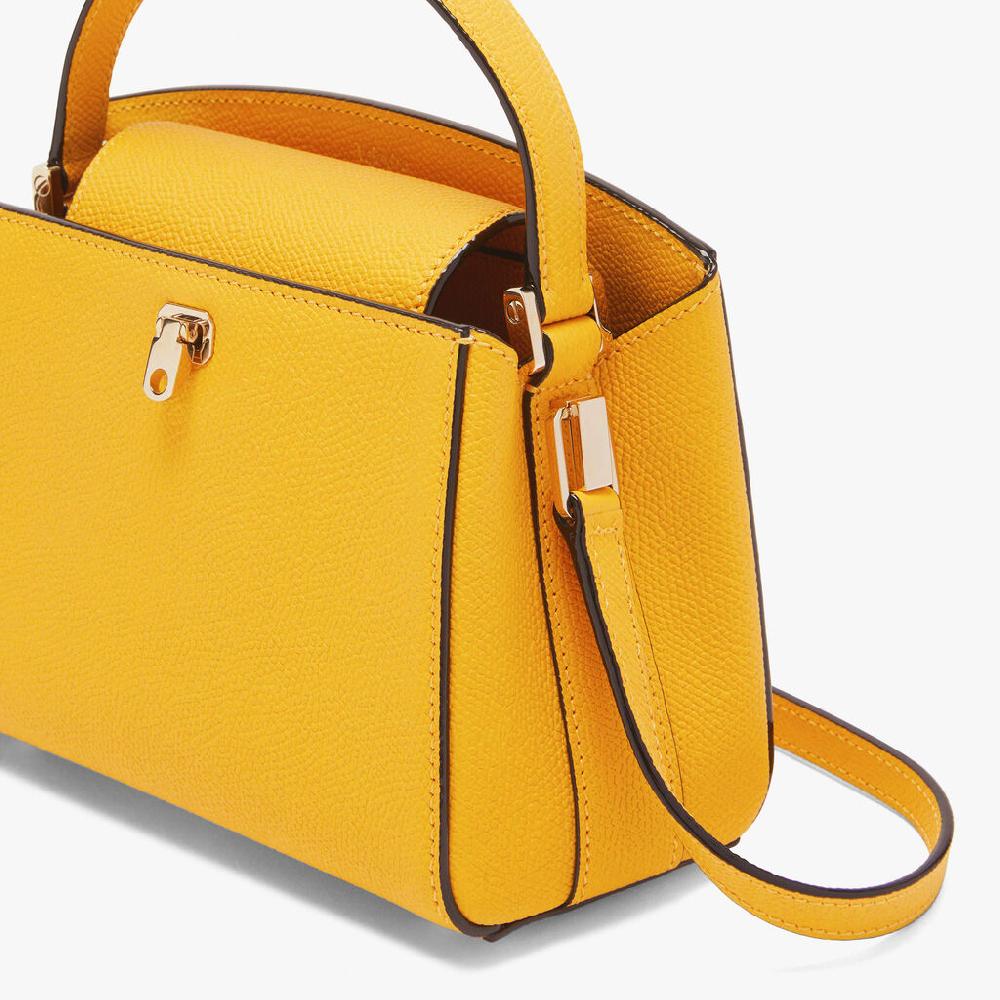 Valextra Borsa a tracolla da Donna in Pelle Gialla | Valextra Brera Grandi sconti