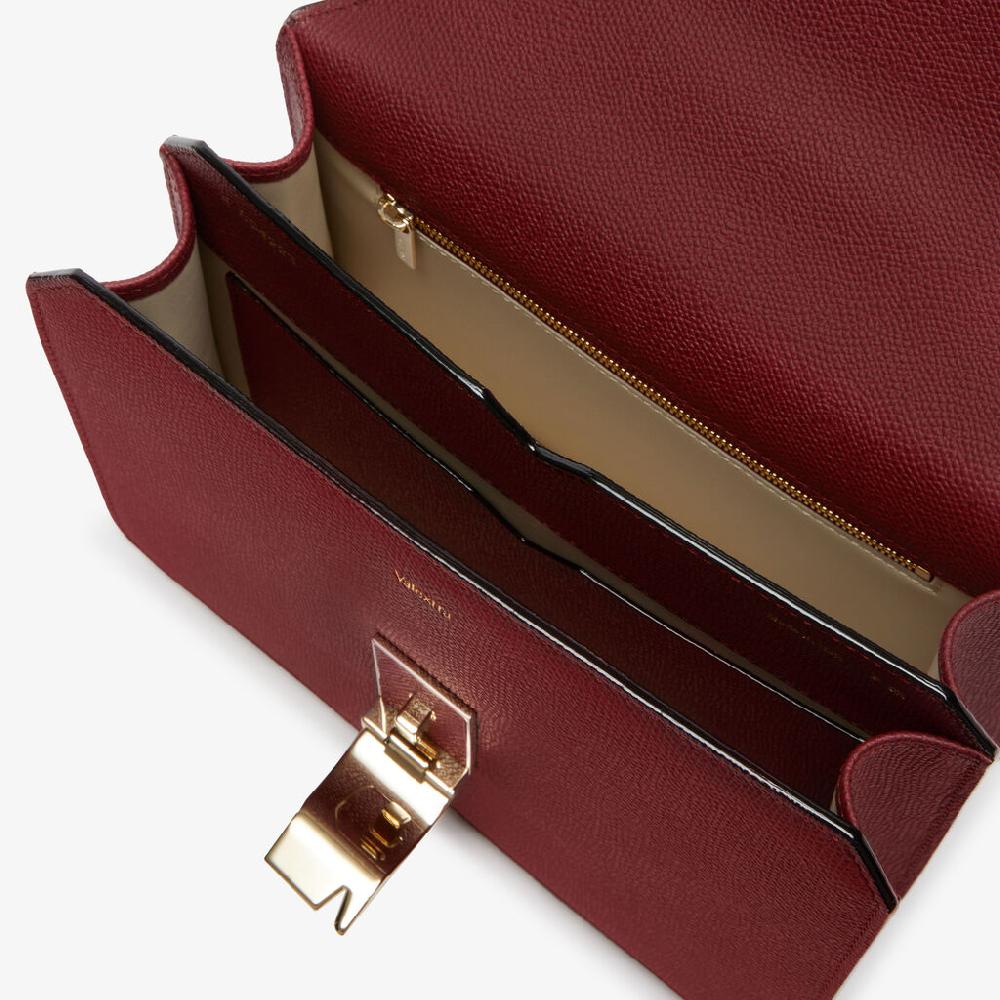 Valextra Borsa a tracolla da Donna di Lusso in Pelle Bordeaux | Valextra Bestseller