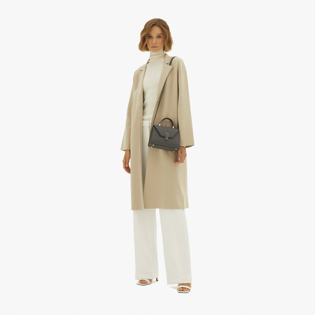 Valextra Borsa a mano elegante in Pelle Grigia | Valextra Iside Rilascio limitato