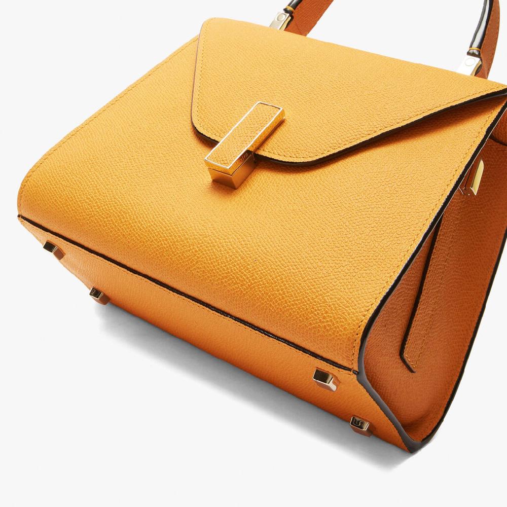 Valextra Borsa a mano Mini in Pelle Gialla con tracolla | Valextra Iside Ultimi due giorni
