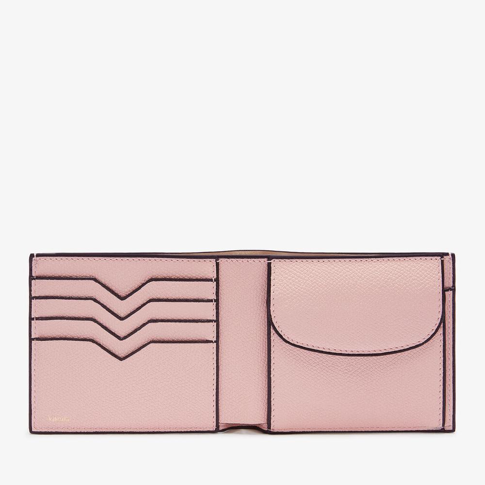 Valextra Portafoglio bifold da Donna in Pelle Rosa di Lusso | Valextra Promozione temporanea