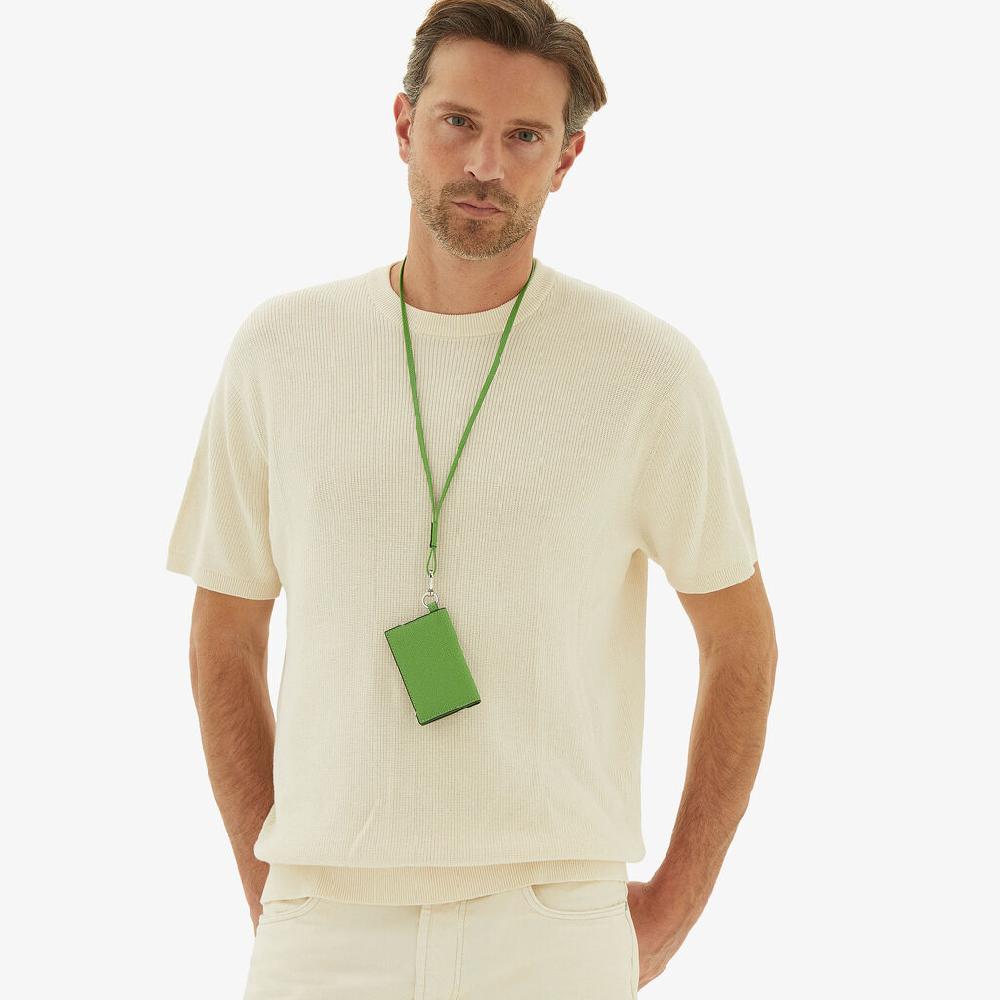 Valextra Porta carte con laccio da Donna in Pelle Verde | Valextra Fino al 60% di sconto