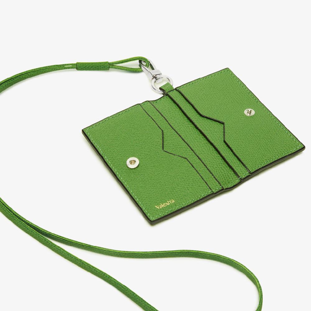 Valextra Porta carte con laccio da Donna in Pelle Verde | Valextra Fino al 60% di sconto
