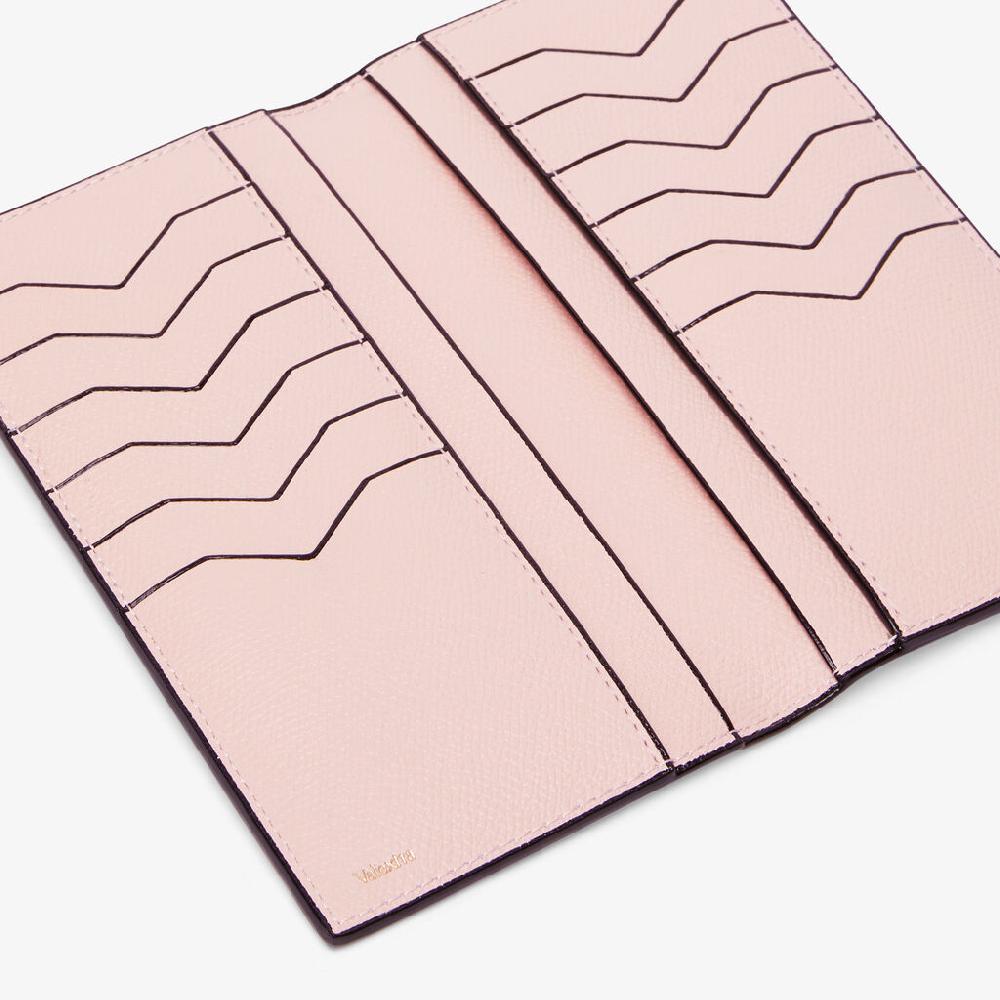 Valextra Portafoglio Bifold in Pelle Rosa con portamonete | Valextra Super sconto