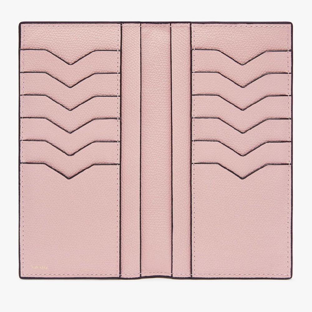 Valextra Portafoglio Bifold in Pelle Rosa con portamonete | Valextra Super sconto