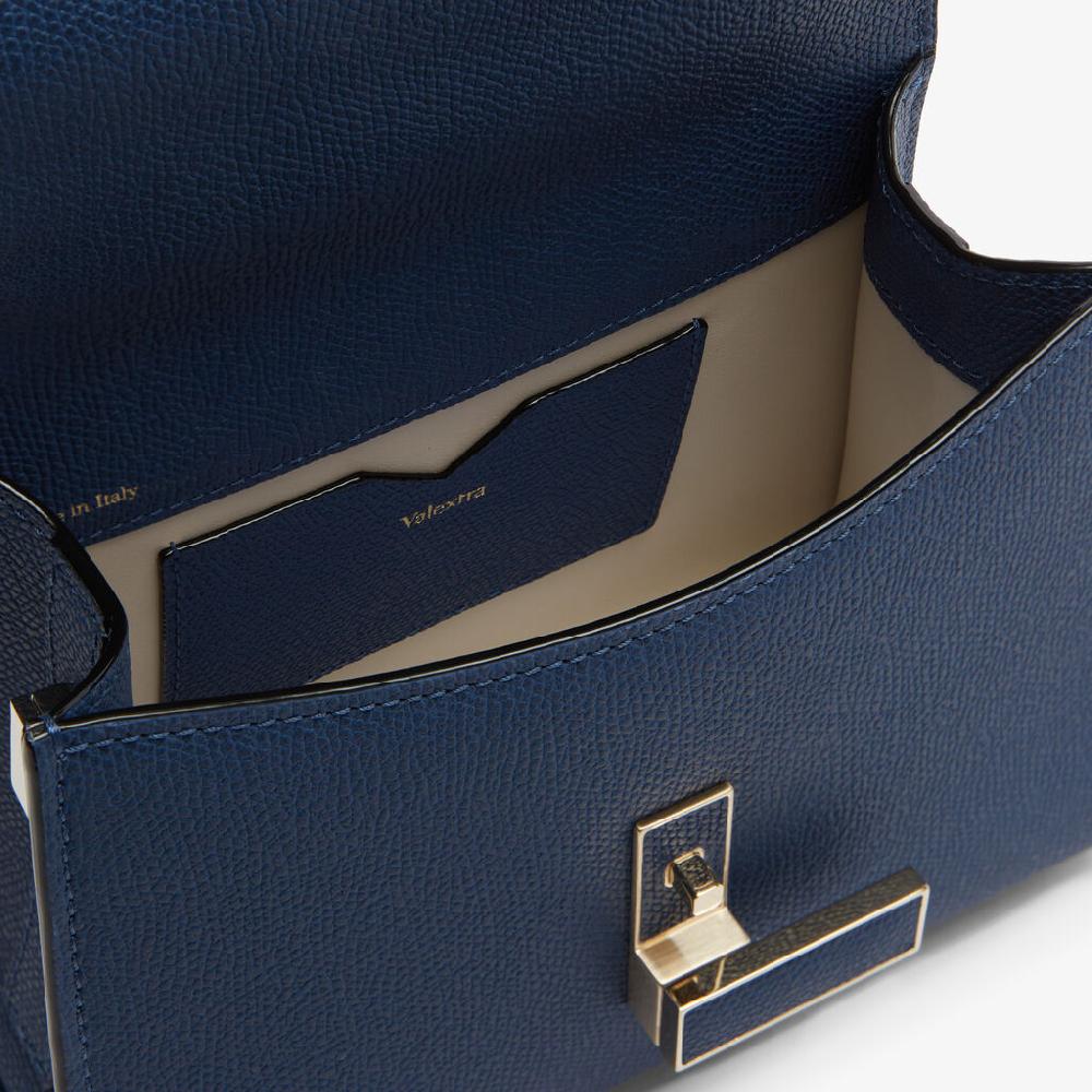 Valextra Borsa a tracolla Donna in Pelle Blu Zaffiro | Valextra Iside Vendita