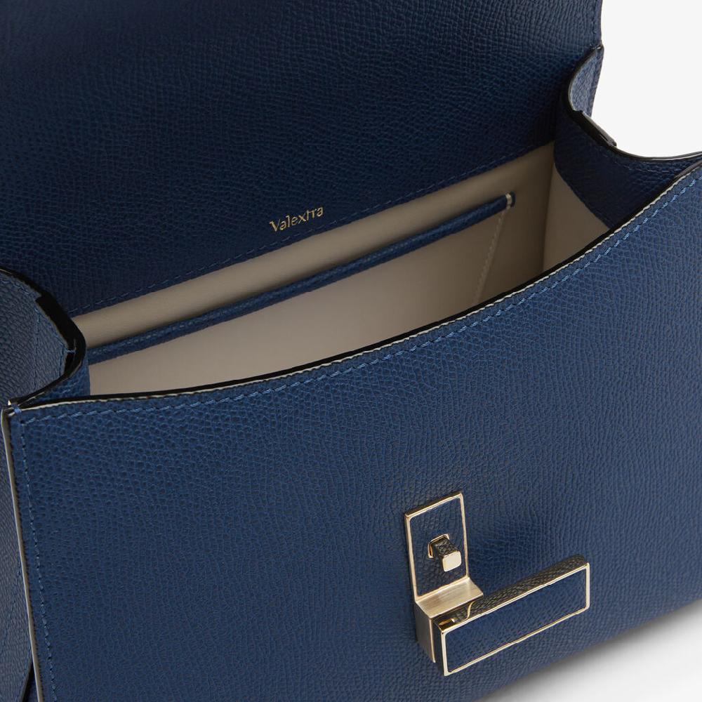 Valextra Borsa a mano Donna di Lusso in Pelle Blu Zaffiro | Valextra Iside Promozione