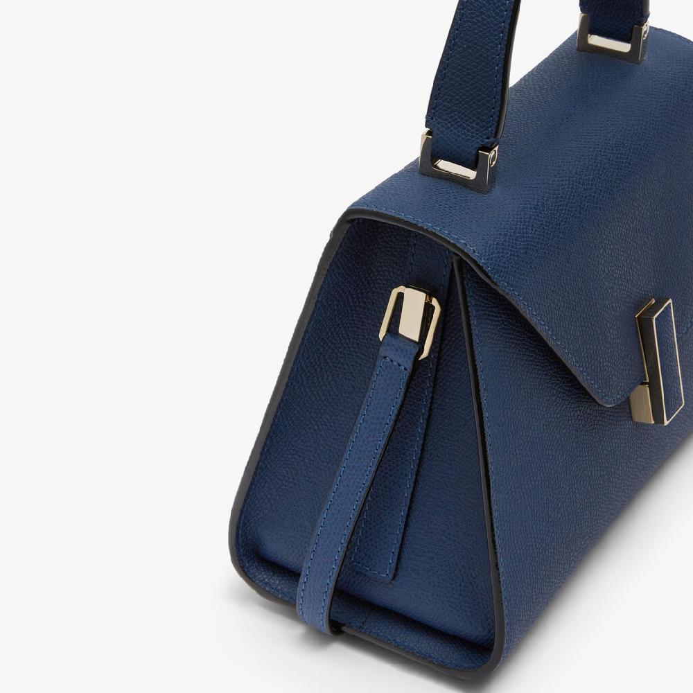 Valextra Borsa a mano Donna di Lusso in Pelle Blu Zaffiro | Valextra Iside Promozione