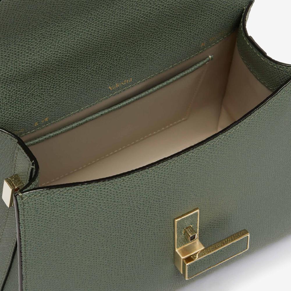 Valextra Borsetta a mano da Donna Mini in Pelle Verde | Valextra Iside Spedizione Gratuita