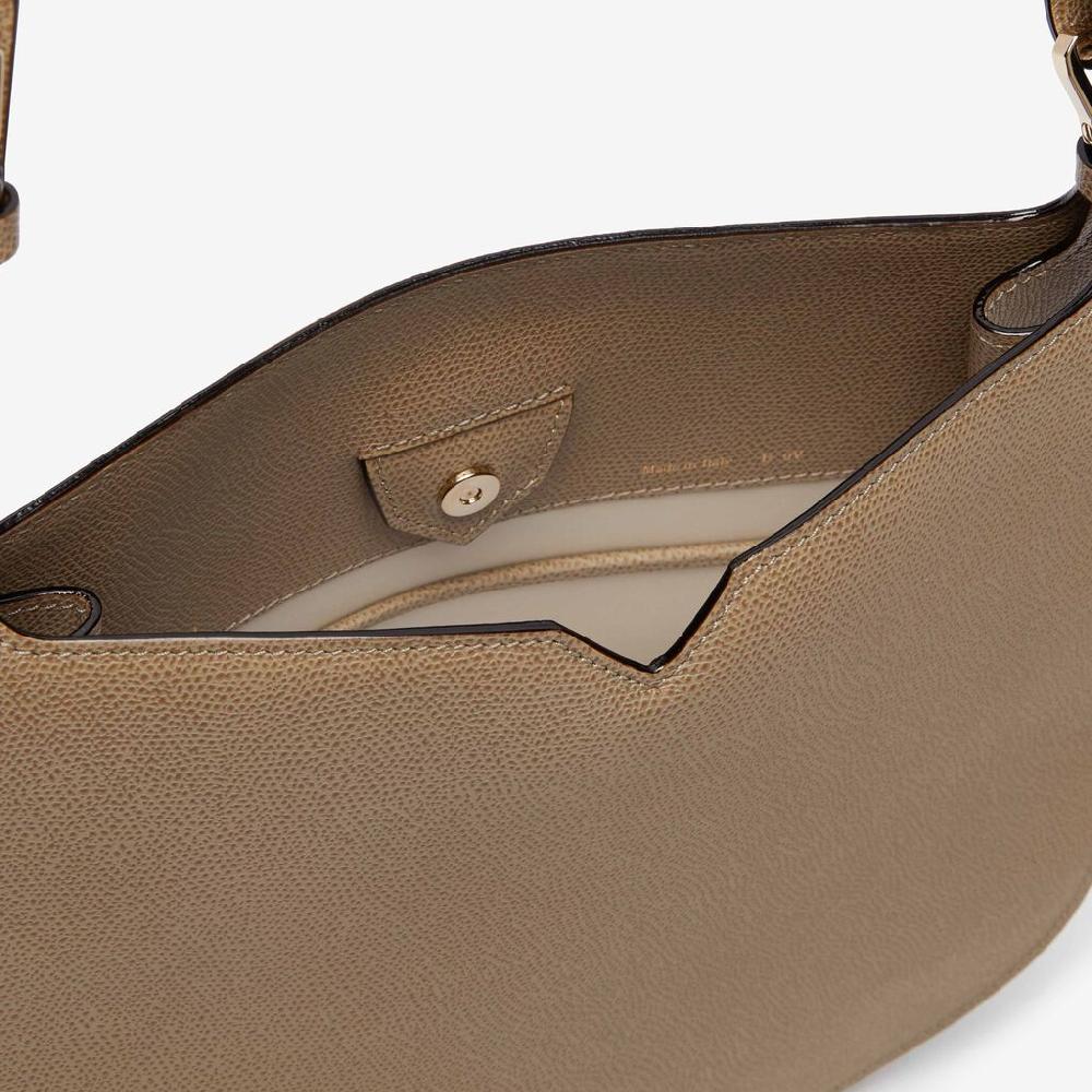 Valextra Borsa a spalla Media in Pelle Tortora | Valextra Hobo Soddisfazione Garantita