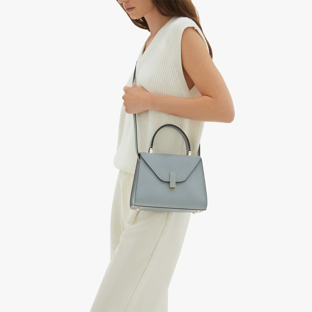 Valextra Borsa a mano Mini in Pelle Blu | Valextra Iside Negozi Online
