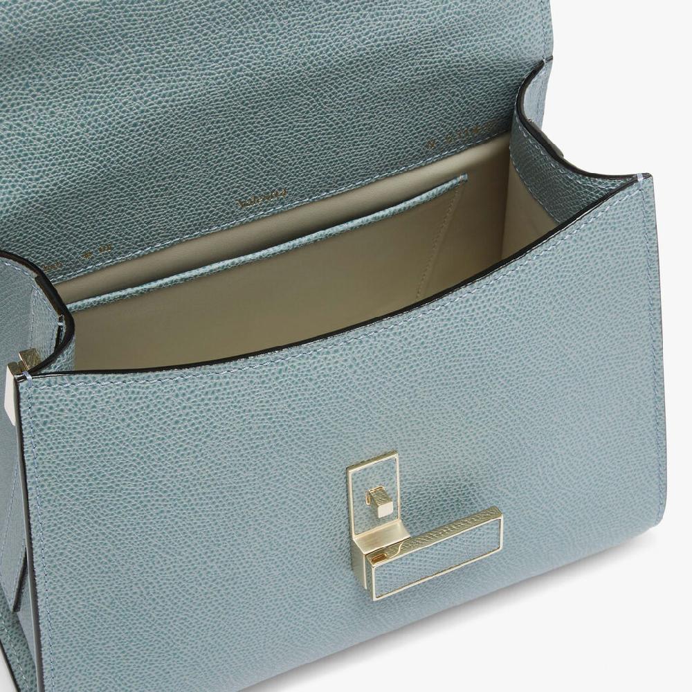 Valextra Borsa a mano Mini in Pelle Blu | Valextra Iside Negozi Online