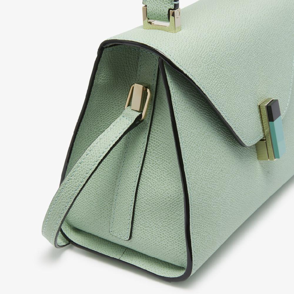 Valextra Borsa a mano da Donna in Pelle Verde chiara | Valextra Iside Acquista Ora