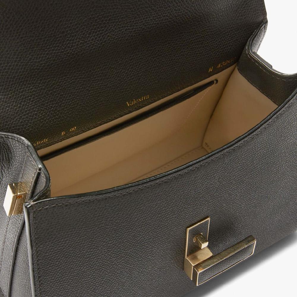 Valextra Borsa a mano Mini in Pelle Grigia | Valextra Iside Consegna Veloce