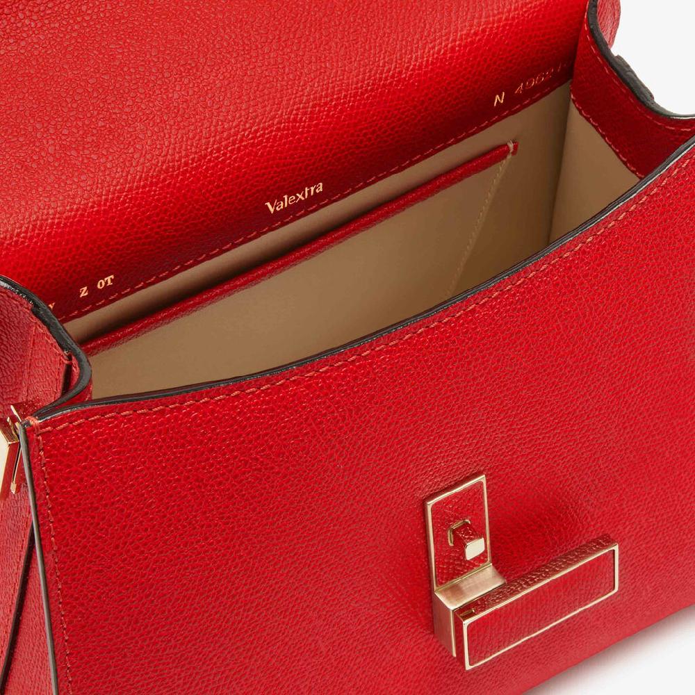Valextra Borsa a mano Mini in Pelle Rossa | Valextra Iside Promozione Limitata