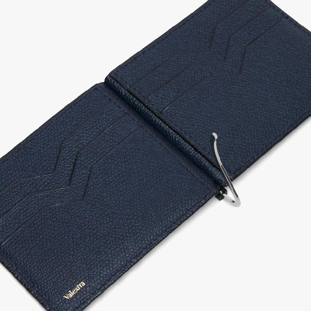 Valextra Portafoglio con fermasoldi in Pelle Blu | Valextra piccola pelletteria Convenienza