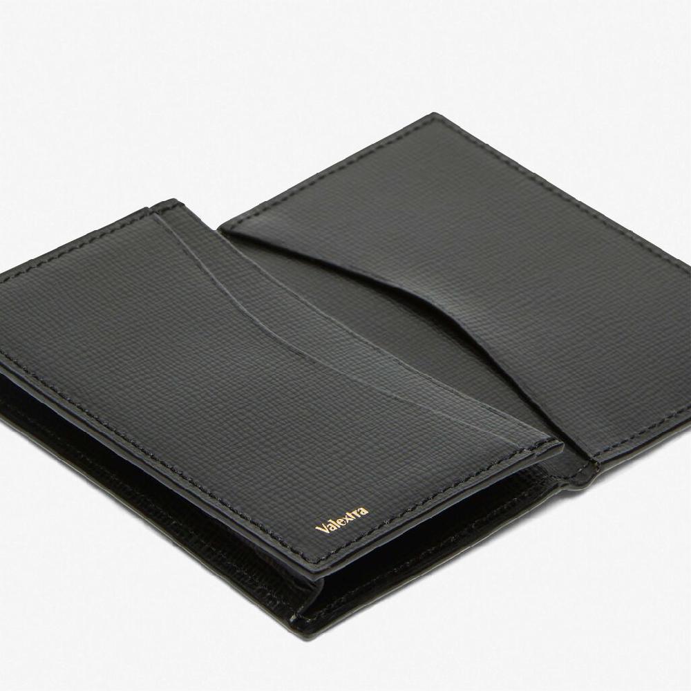 Valextra Portacarte in Pelle Nera | Valextra piccola pelletteria Offerta