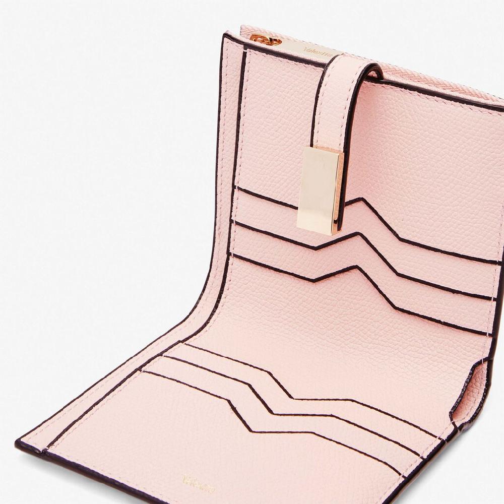 Valextra Portafoglio piccolo in Pelle Rosa | Valextra piccola pelletteria Vendita Economica