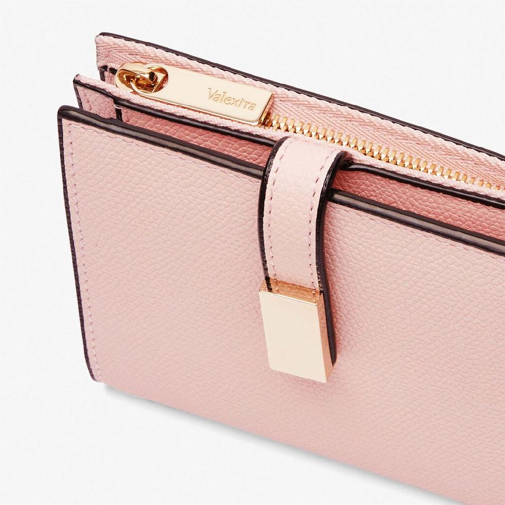 Valextra Portafoglio piccolo in Pelle Rosa | Valextra piccola pelletteria Vendita Economica