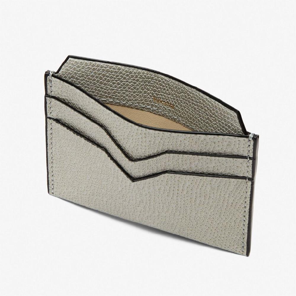 Valextra Portatessere compatto in Pelle Grigio chiaro | Valextra Vendite Flash