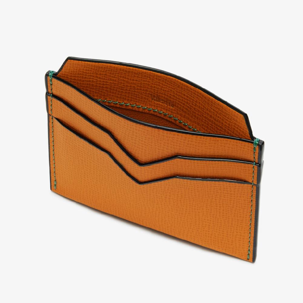 Valextra Porta carte di credito compatto in Pelle Marrone | Valextra In Saldo