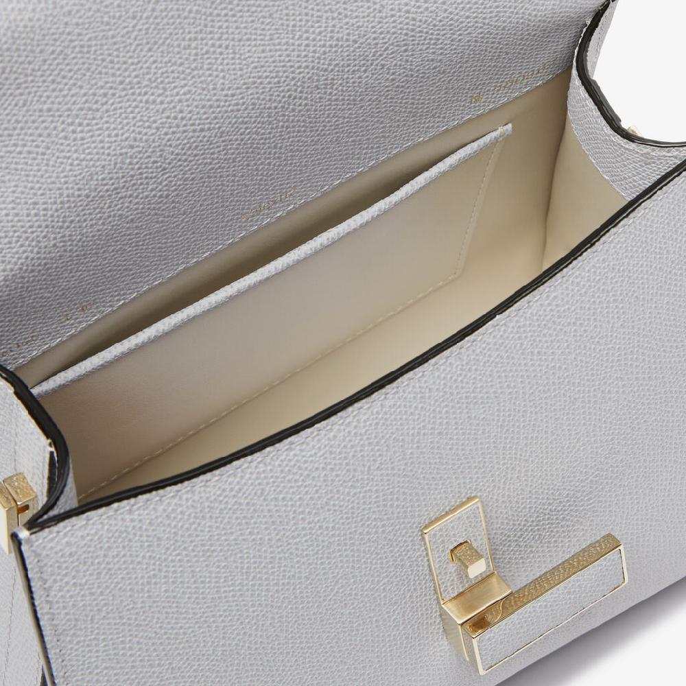 Valextra Borsa a tracolla da Donna in Pelle Grigia | Valextra Iside Prezzo di fabbrica