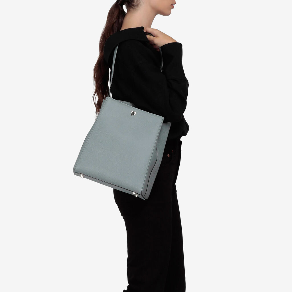 Valextra Borsa a spalla Media in Pelle Blu | Valextra Brera Offerta speciale