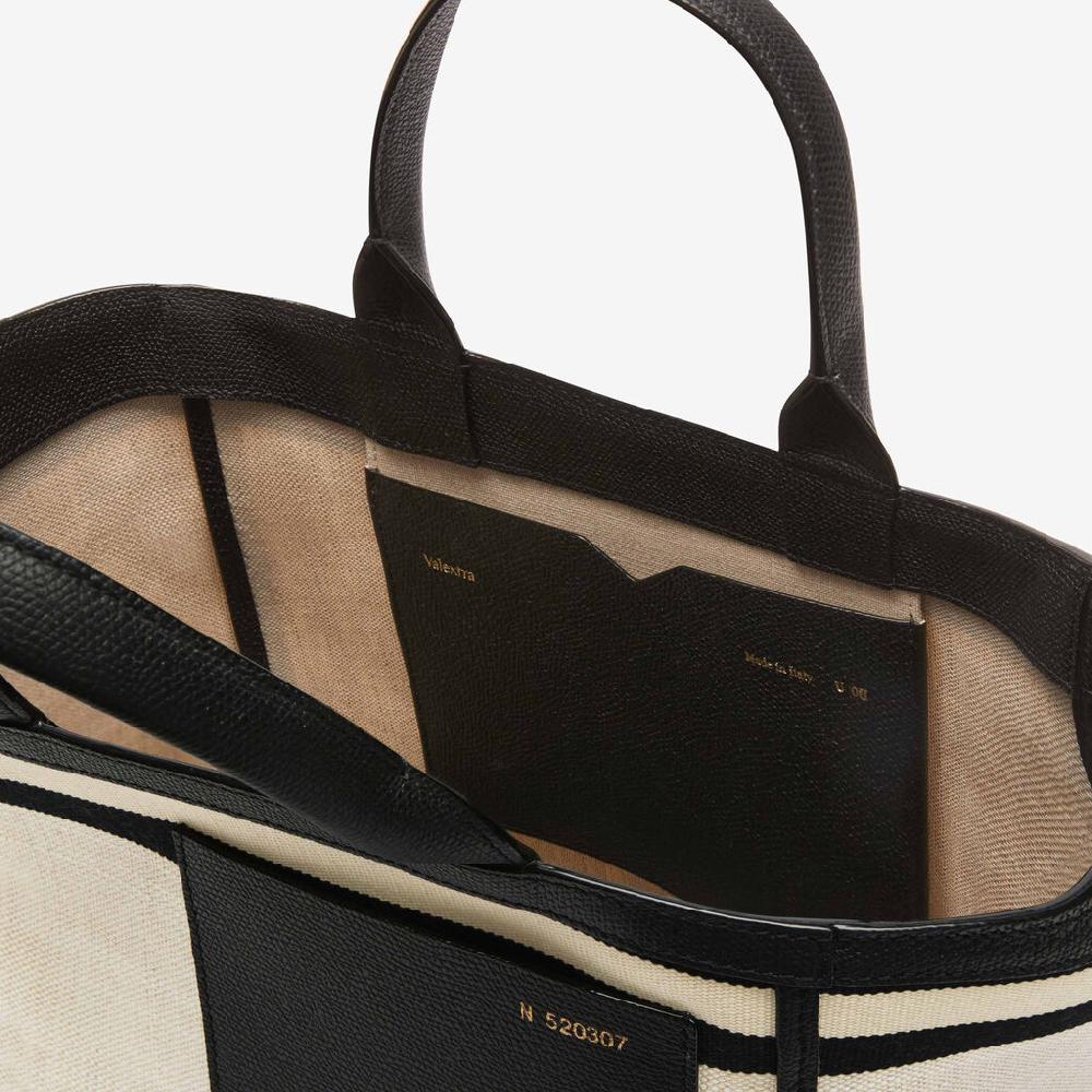 Valextra Tote bag Mini in Tessuto Marrone | Valextra Grande vendita