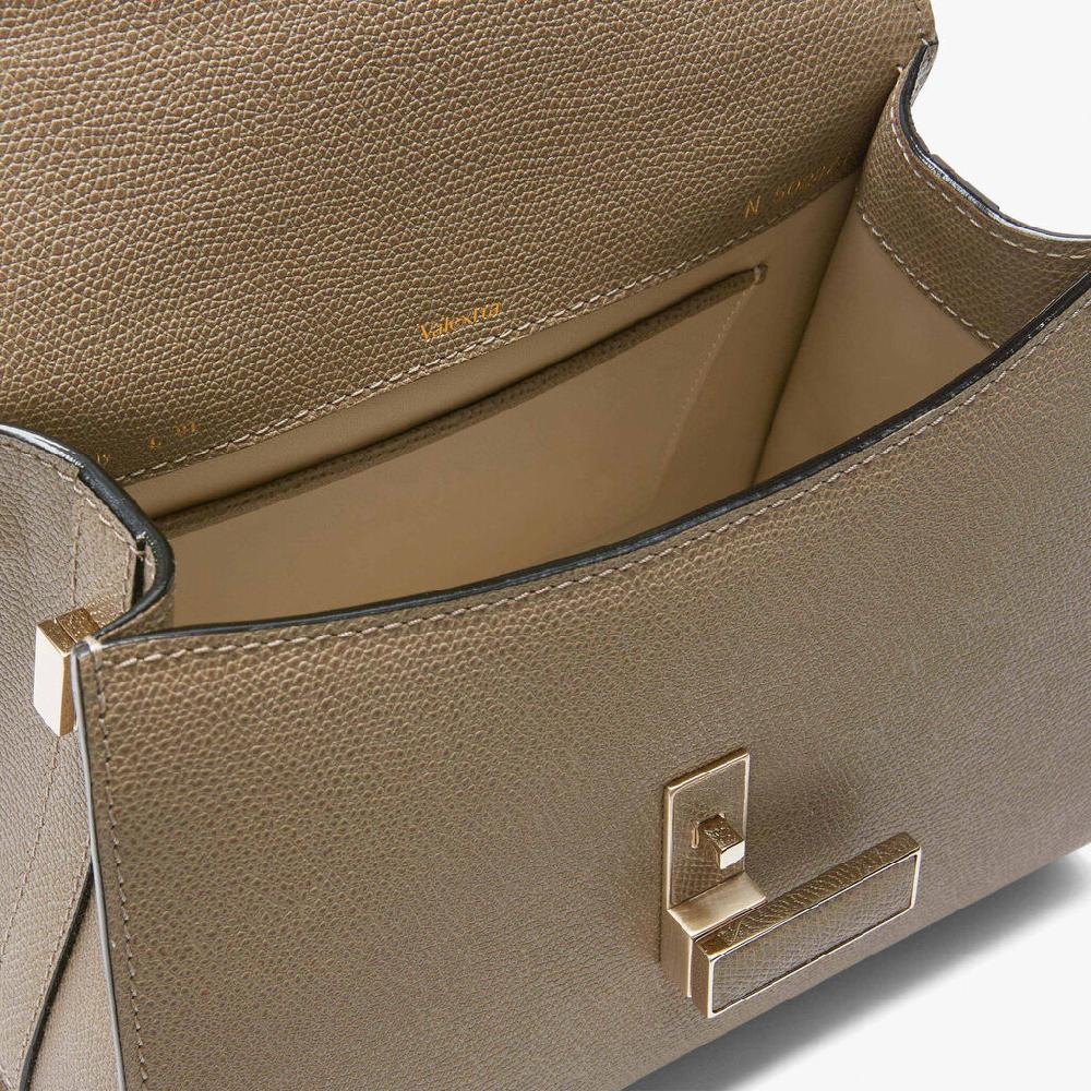 Valextra Borsa a mano Mini in Pelle Tortora | Valextra Iside Fornitura limitata