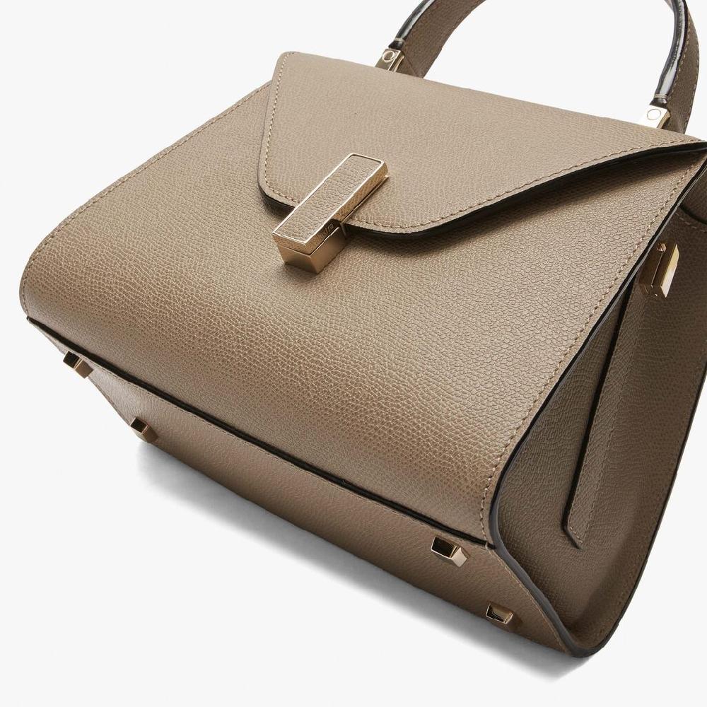 Valextra Borsa a mano Mini in Pelle Tortora | Valextra Iside Fornitura limitata
