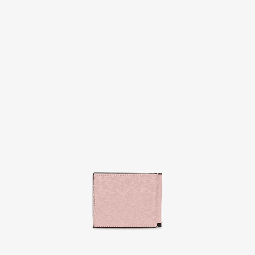 Valextra Portafoglio con fermasoldi in Pelle Rosa | Valextra Simple Grip Cyber Monday
