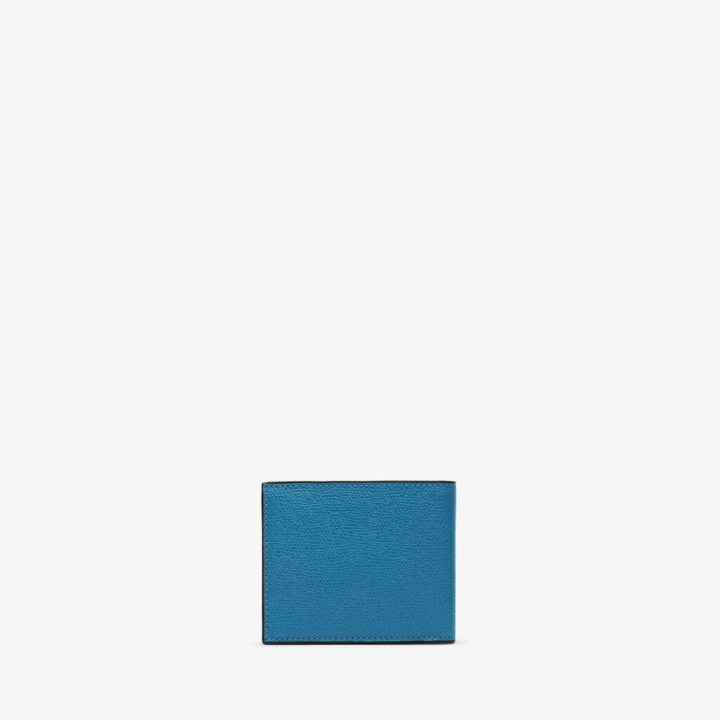 Valextra Portafoglio piccolo con portacarte in Pelle Blu Cobalto | Valextra Offerta Pasqua