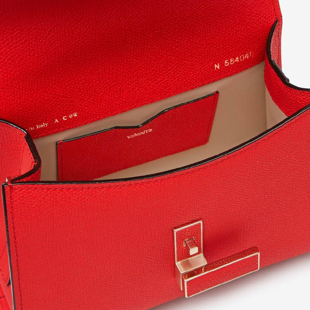 Valextra Borsa a tracolla Donna in Pelle Rossa cremisi | Valextra Iside Offerta San Valentino