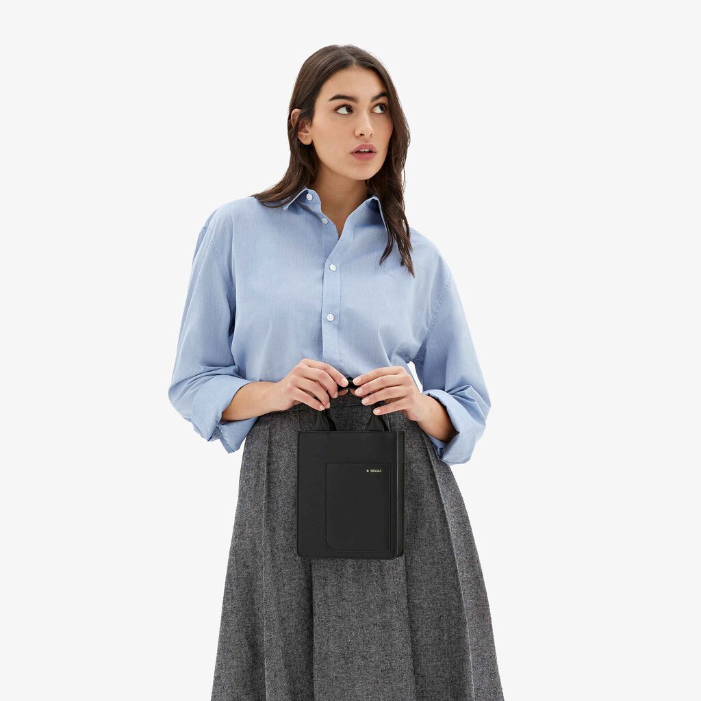 Valextra Borsa a tracolla Donna di Lusso in Pelle Nera | Valextra Boxy Offerte stagionali