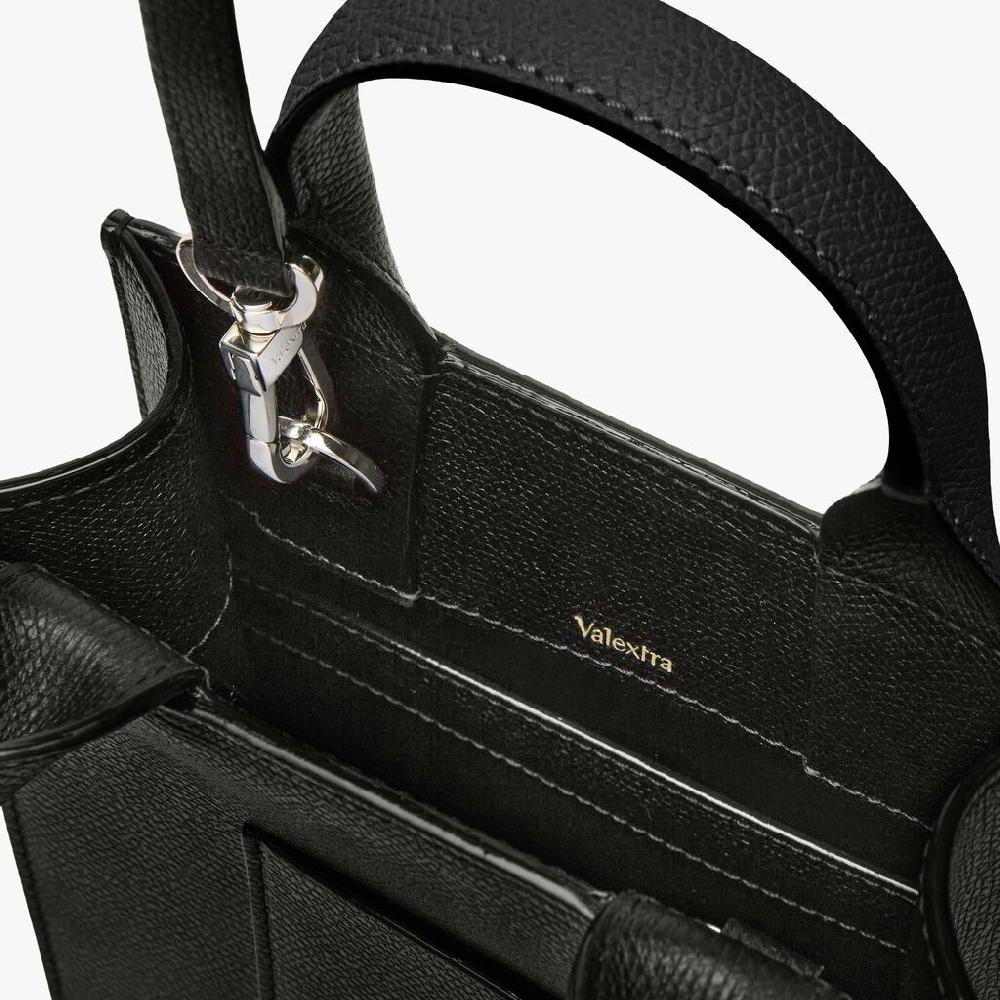 Valextra Borsa a tracolla Donna di Lusso in Pelle Nera | Valextra Boxy Offerte stagionali
