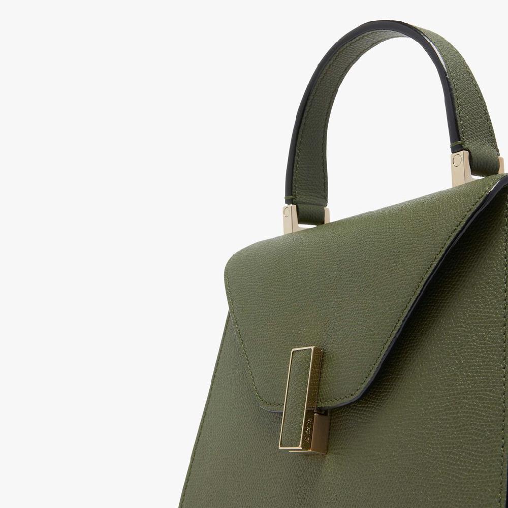 Valextra Borsa a mano Mini in Pelle Verde Militare | Valextra Iside Liquidazione