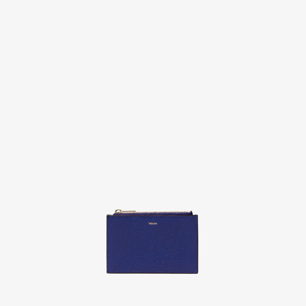 Valextra Portamonete in Pelle Blu | Valextra Sconti VIP