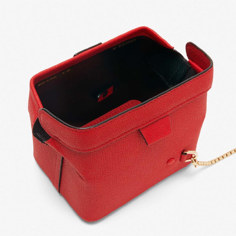 Valextra Borsa a tracolla Nano minimal in Pelle Rossa | Valextra Tric Trac ACQUISTA ORA
