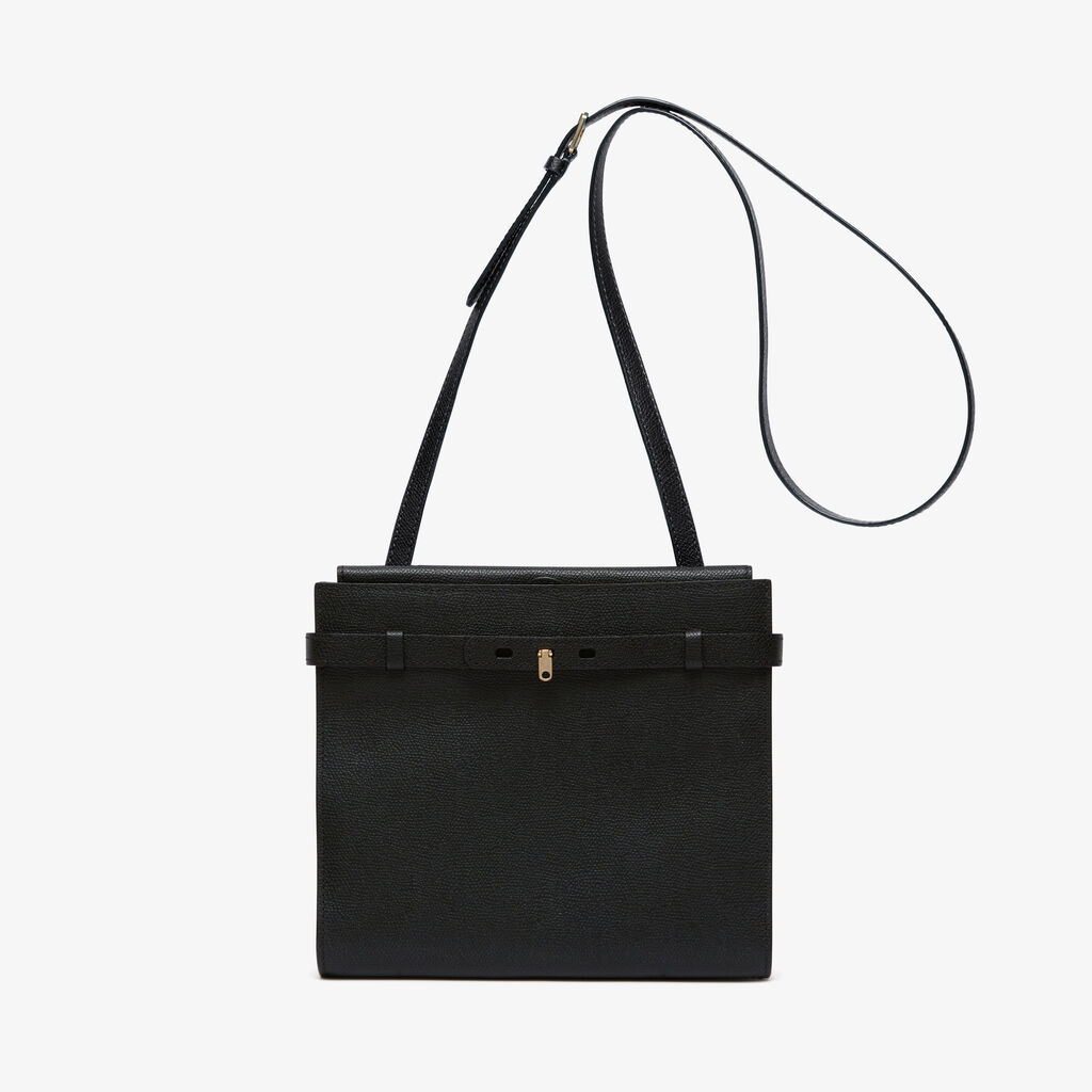 Valextra Borsa a tracolla Mini in Pelle Nera | Valextra Brera Sostegno trimestrale