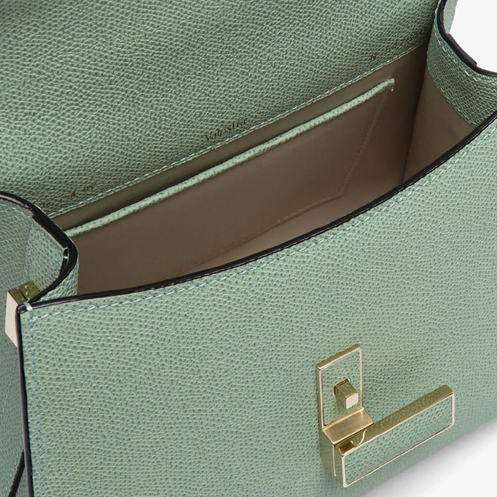 Valextra Borsa a mano da Donna in Pelle Verde Acqua | Valextra Iside Discount Store per i nuovi prodotti