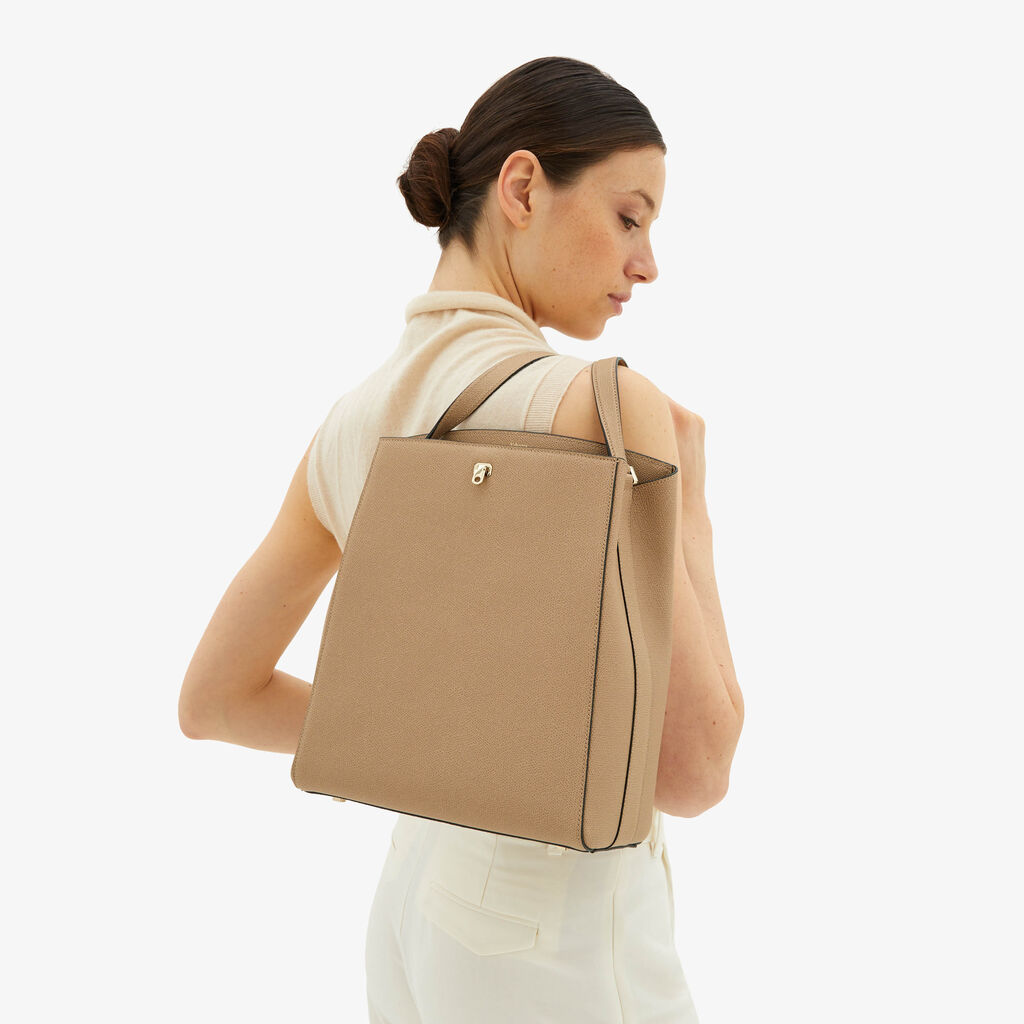 Valextra Borsa a spalla versatile Media in Pelle Beige | Valextra Brera Super sconto