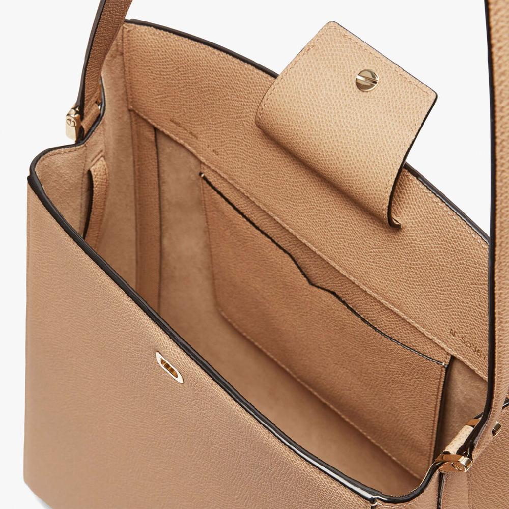 Valextra Borsa a spalla versatile Media in Pelle Beige | Valextra Brera Super sconto