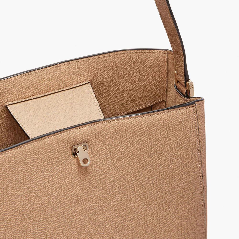 Valextra Borsa a spalla versatile Media in Pelle Beige | Valextra Brera Super sconto