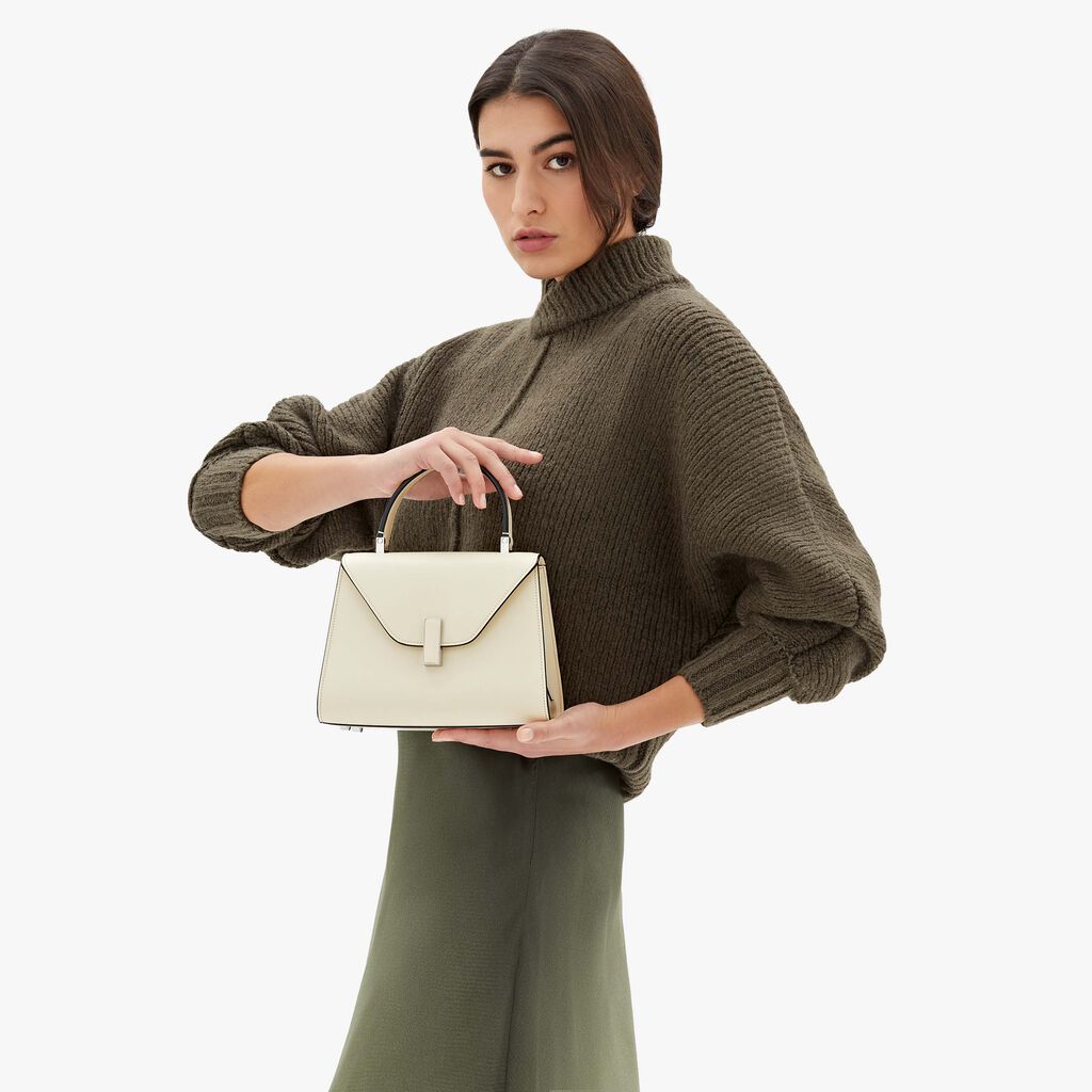 Valextra Borsa a mano Donna in Pelle palmellata Bianca | Valextra Iside 50% di sconto con spedizione gratuita