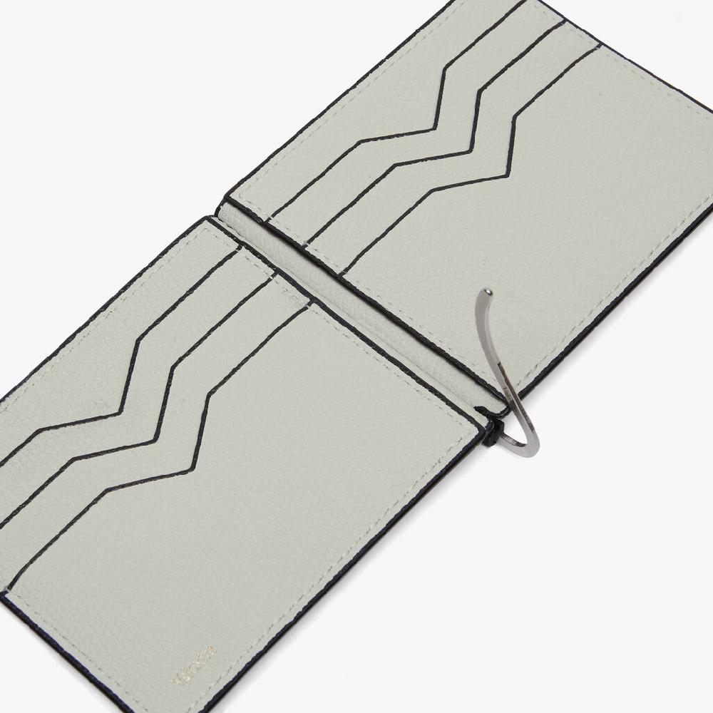 Valextra Portafoglio con fermasoldi in Pelle Bianco Ottico | Valextra Officina
