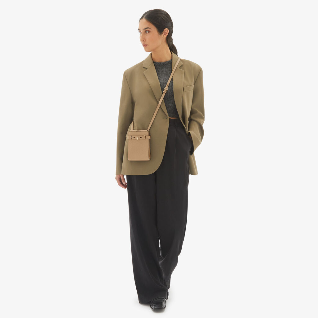 Valextra Borsa a tracolla da Donna in Pelle rigida Beige | Valextra Brera Limitato a 3 giorni